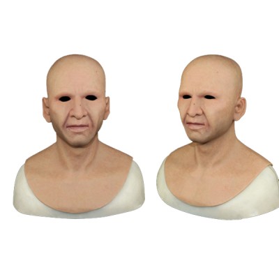 (SF-N2) Crossdress cosplay realistic human face silicone male full head mask fetish wear